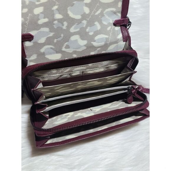 NWT|Aimee Kestenberg Delancey Oxblood Red Wallet Crossbody Bag - Picture 8 of 13